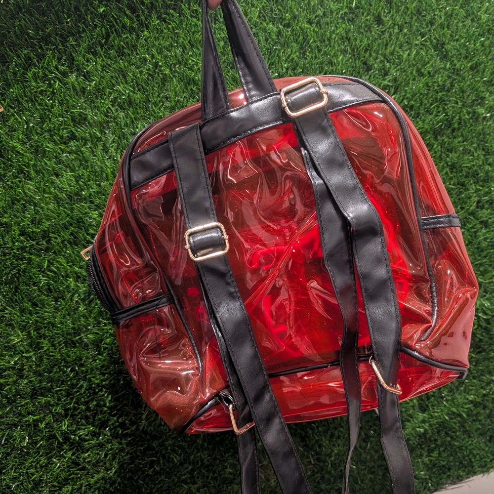 Red Transparent Backpack - Picture 2 of 2
